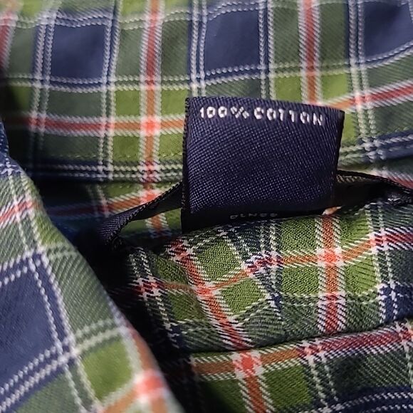 Lands end sz 16.5-33 plaid shirt tailored fit - Picture 6 of 6